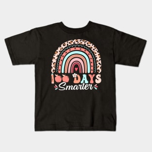 100th Day of School Teacher  Leopard 100 Days Smarter Kids T-Shirt